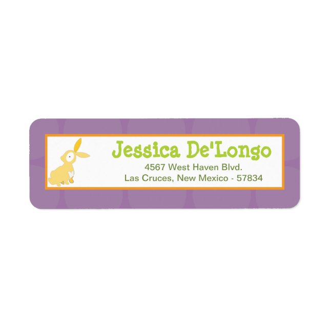 .75"x2.25" Return Address Label Furry Woodland (Front)