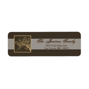 .75"x2.25" Return Address Label Gold Foil Autumn