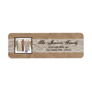 .75"x2.25" Return Address Label Kraft Paper Bag
