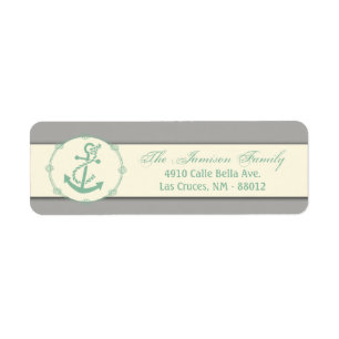 .75"x2.25" Return Address Label Nautical Knot Anch