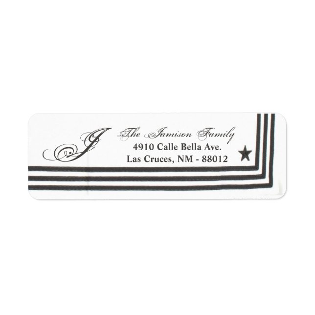 .75"x2.25" Return Address Label Navy Summer Dress (Front)