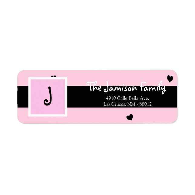 .75"x2.25" Return Address Label Pink City Line (Front)