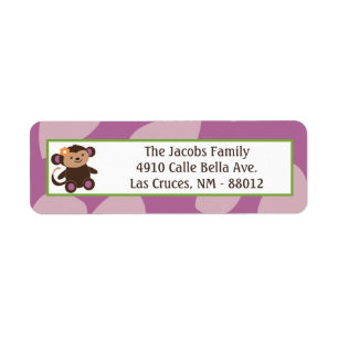.75"x2.25" Return Address Label Purple Jacana