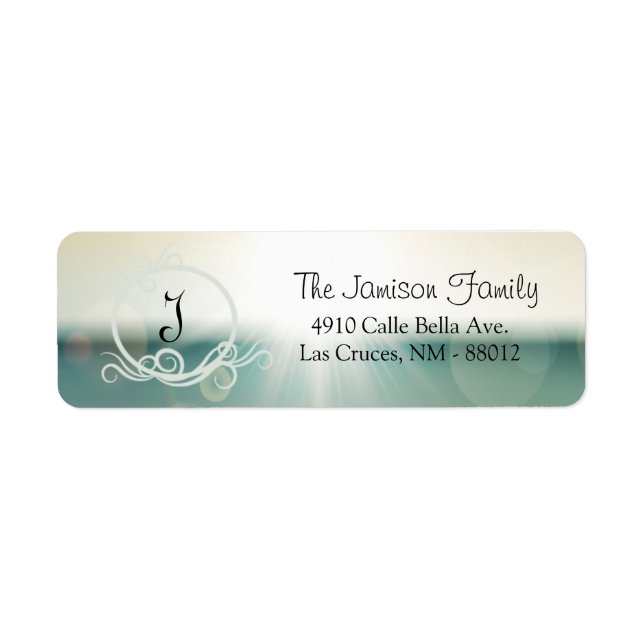.75"x2.25" Return Address Label Sunset Beach (Front)