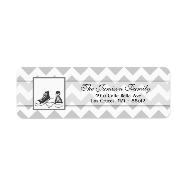 .75"x2.25" Return Address Label Teenage Sneakers (Front)
