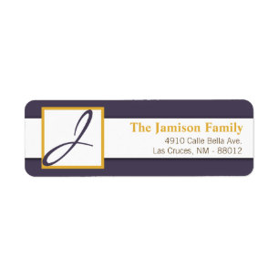 .75"x2.25" Return Address Label Vintage Plum Musta