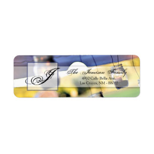 .75"x2.25" Return Address Mason Jar Candle Holders