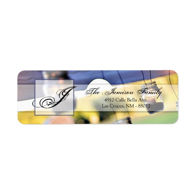 .75"x2.25" Return Address Mason Jar Candle Holders (Front)