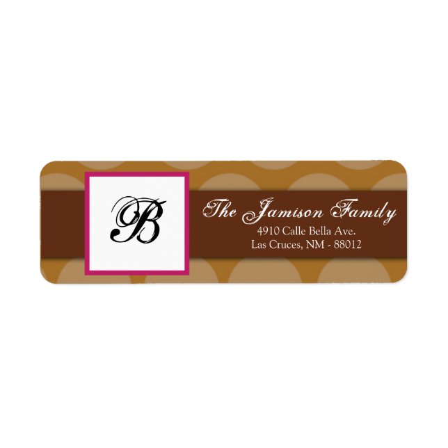 .75"x2.25" Return Address Moroccan Polka Dots (Front)