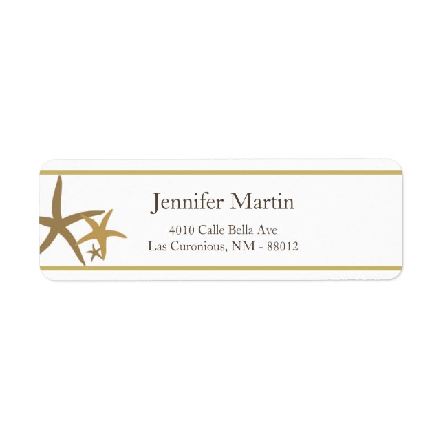 .75"x2.25" Return Address Sandy Beach (Front)