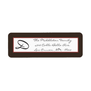 .75"x2.25" Return Label Burberry Plaid Fabric