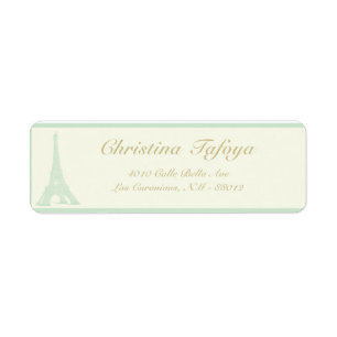 .75" x 2.25" Return Address Damask Paris
