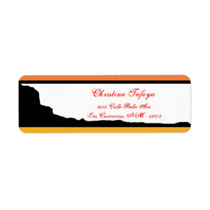 .75" x 2.25" Return Address Desert Mountain Sunset