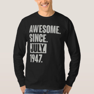 75 Year Old 75th Birthday   Awesome Since July 194 T-Shirt