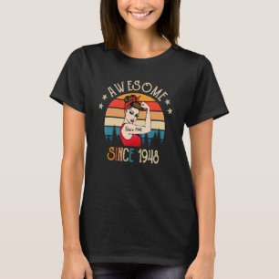 75 Year Old Awesome Since 1948 75th Birthday  Wome T-Shirt