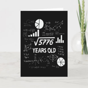 75 Year Old Bday Math Teacher 75th Birthday Gift Card