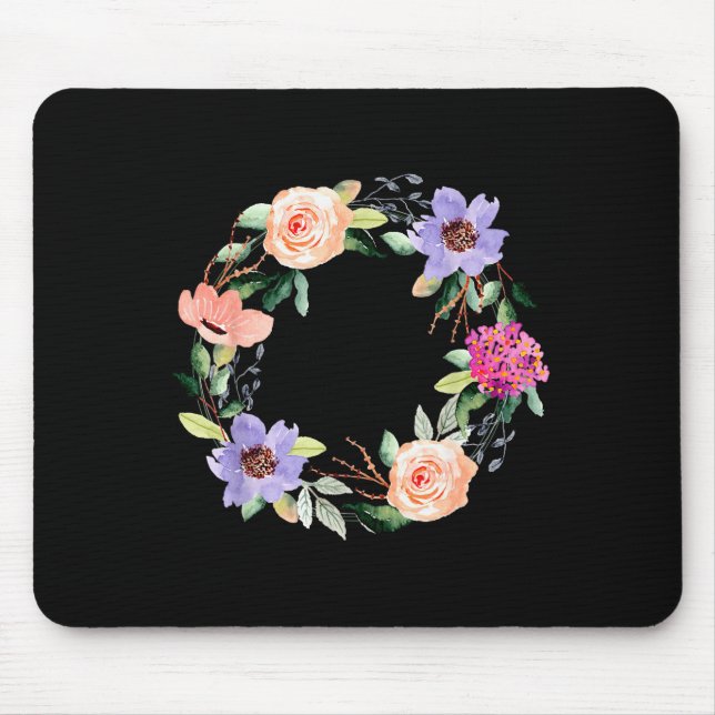 75 Years Loved 75th Birthday Floral 75 Years Loved Mouse Pad (Front)