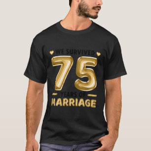 75 Years Marriage 75Th Wedding Anniversary T-Shirt