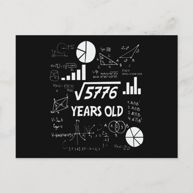 75 Years Old Bday Math Teacher 75th Birthday Gift Postcard (Front)
