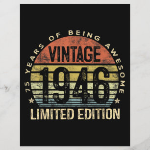 75 Years Old Gifts Vintage 1946 Birthday