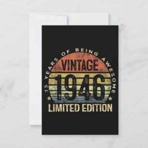 75 Years Old Gifts Vintage 1946 Birthday Card