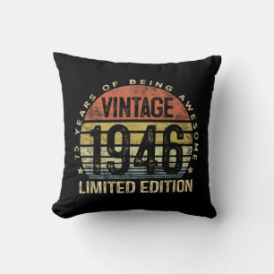 75 Years Old Gifts Vintage 1946 Birthday Cushion