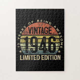 75 Years Old Gifts Vintage 1946 Birthday Jigsaw Puzzle