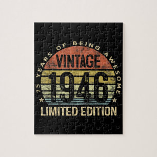 75 Years Old Gifts Vintage 1946 Birthday Jigsaw Puzzle