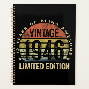 75 Years Old Gifts Vintage 1946 Birthday Planner