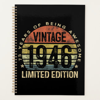 75 Years Old Gifts Vintage 1946 Birthday Planner