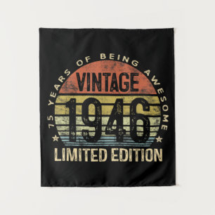 75 Years Old Gifts Vintage 1946 Birthday Tapestry