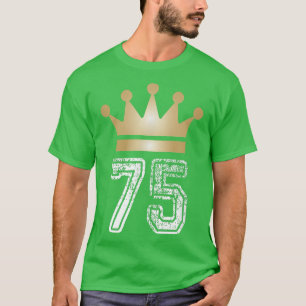 75 Yrs Old 75th Birthday KingPrince Crown Men's T-Shirt