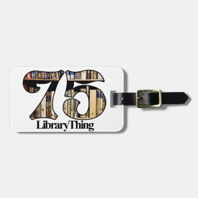 75ers Library Thing luggage tag - No text (Front Horizontal)