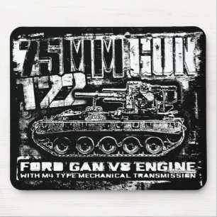 75mm gun T22 Mouse Pad Mousepad