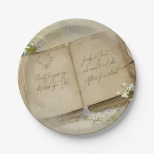 75th Anniversary Book Paper Plate