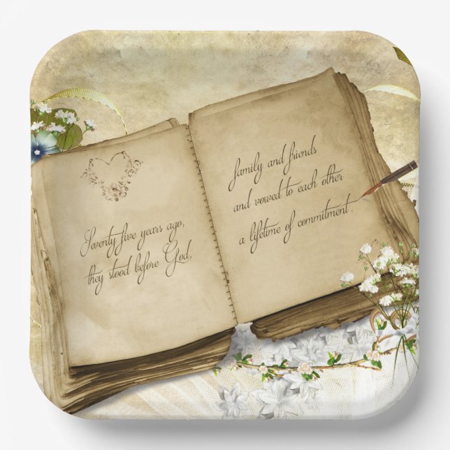 75th Anniversary Book Paper Plate (Front)