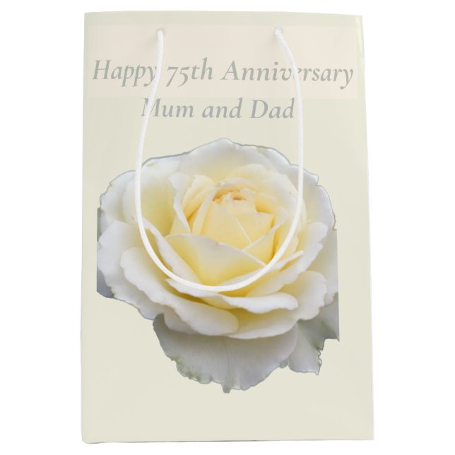 75th Anniversary Editable Medium Gift Bag (Front)