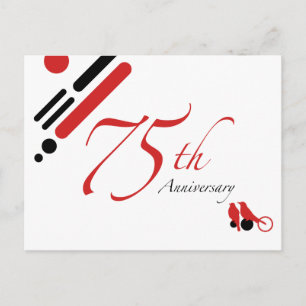 75th Anniversary (mod birds) Postcard