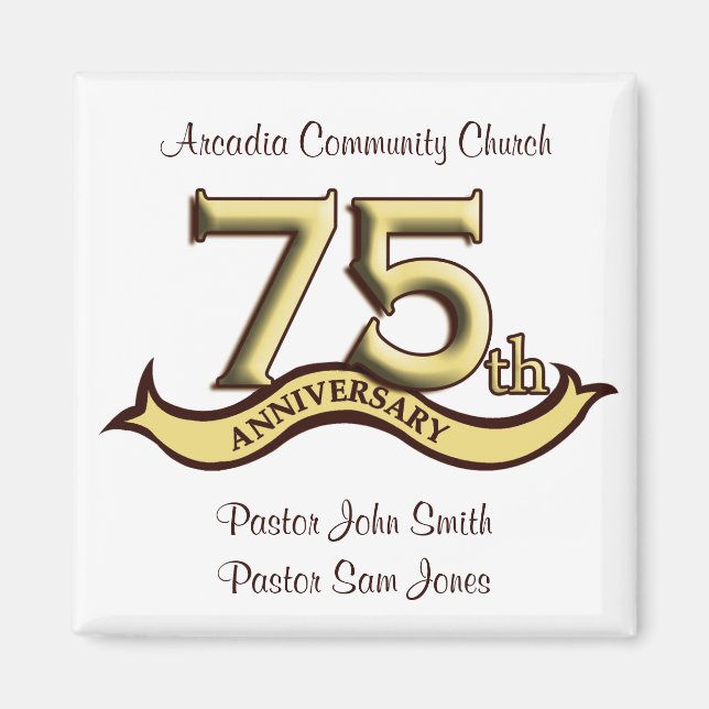 75th Anniversary Party Favours Magnet (Front)