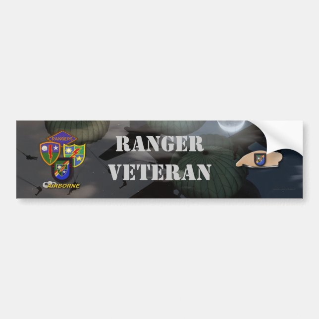 75th army airborne ranger son vets bumper sticker (Front)