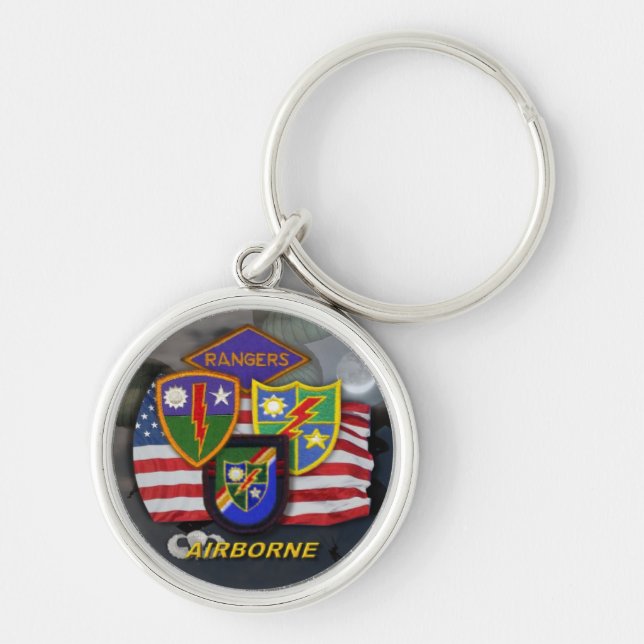 75th army airborne rangers veterans vets Keychain (Front)
