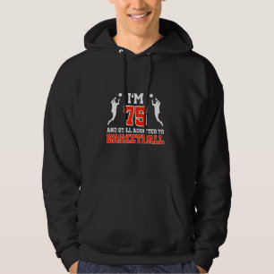 75th Birthday 75 Years Old Basketball Player Birth Hoodie