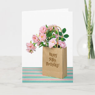 75th Birthday Bag Card