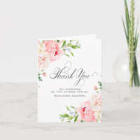 75th Birthday Blush Pink Peony Floral Folded