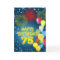75th Birthday card with fireworks and balloons