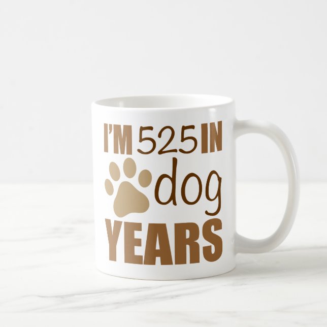 75th Birthday Dog Years Coffee Mug (Right)