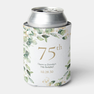 75th Birthday Eucalyptus Can Cooler