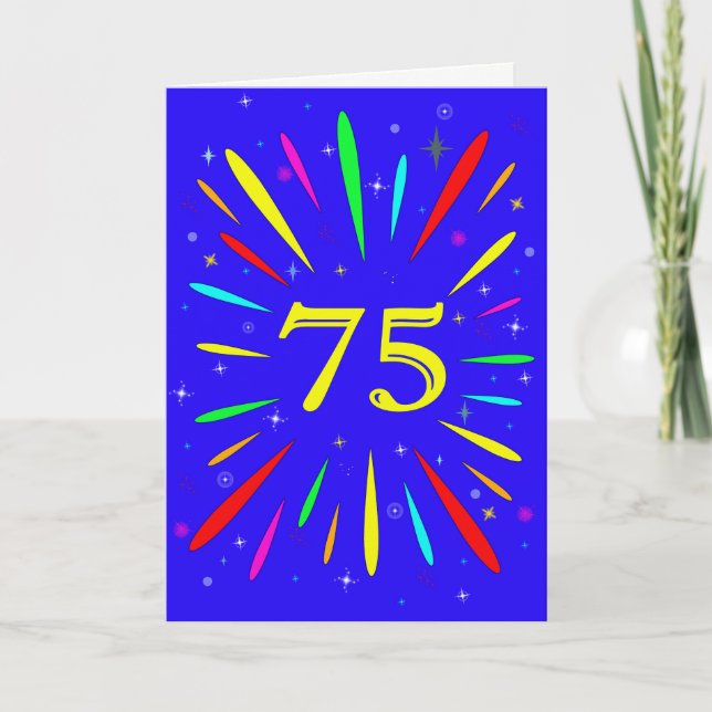 75th Birthday Explosion Card (Front)