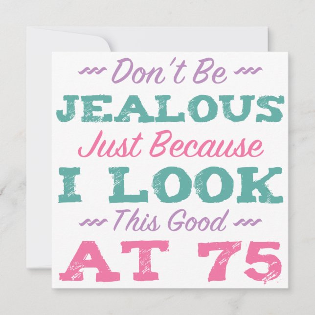 75th Birthday For Women Card (Front)