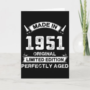 75th Birthday Gift For Legends Made In 1951 75 Yea Card